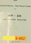 SIP-SIP MP-3K, Jig Boring Machine, Electrical Instructions Manual 1957-MP-3K-01